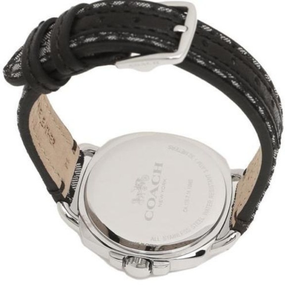 Coach Women's Tatum Fabric and Leather Strap Watch - Picture 5 of 6